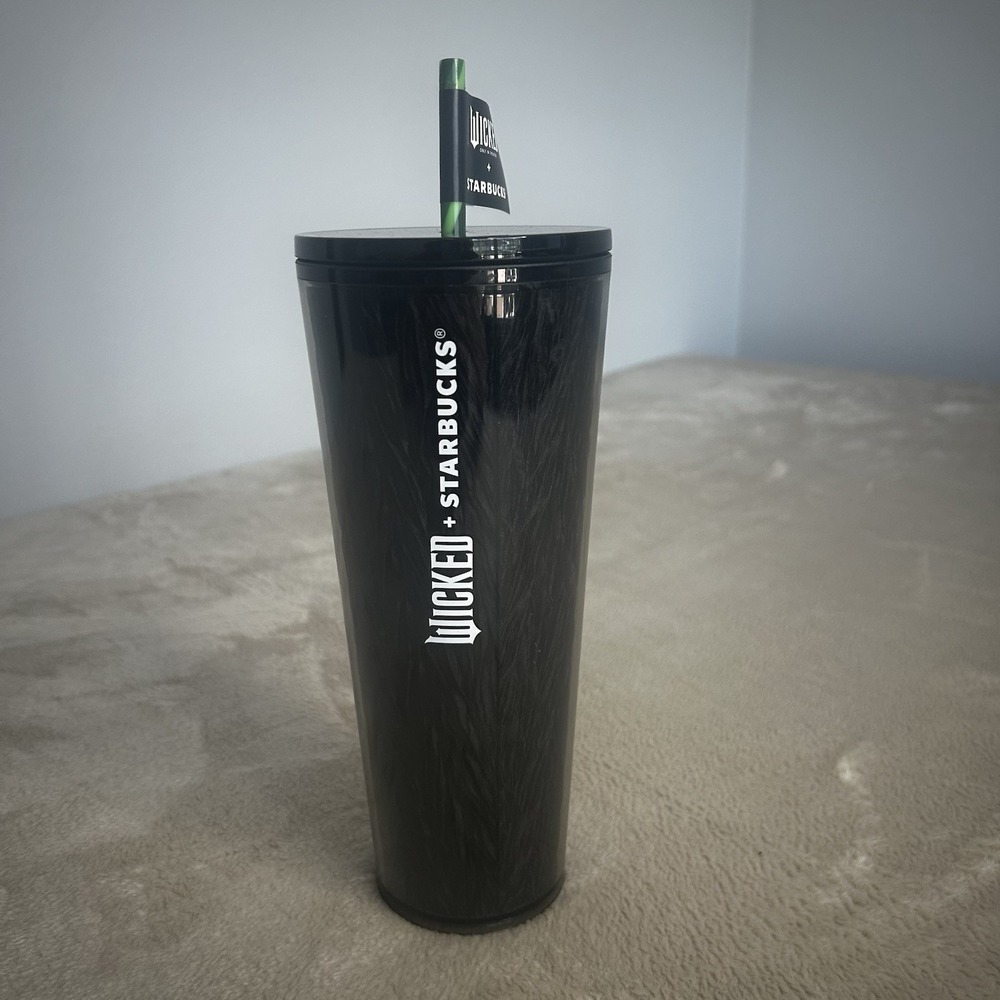 NEW Starbucks 2024 Wicked Defy Gravity‎ 24oz Tumbler Glow in the Dark Elphaba - Picture 3 of 6